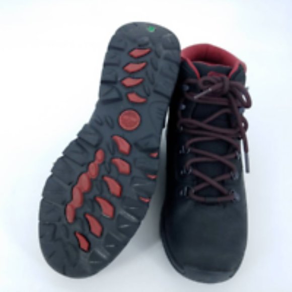 Timberland Womens‎ Ankle Boots Booties Black Red Round Toe Lace Up 6.5 - Picture 5 of 10